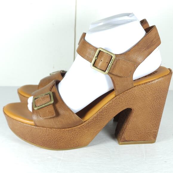 Kork-Ease Women's Kenora US10M Brown Leather Y2K Chunky Heel Platform Sandals - Picture 2 of 16